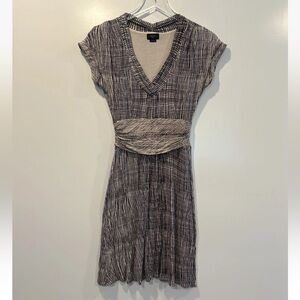 Anthropologie Deletta Geometric Print Back Porch Dress Womens Size‎ Small (1604)